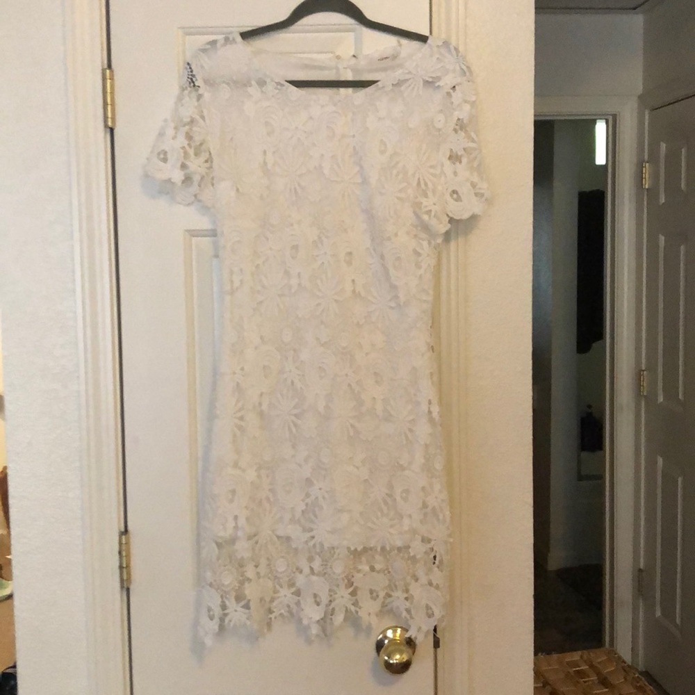 White lace dress size medium